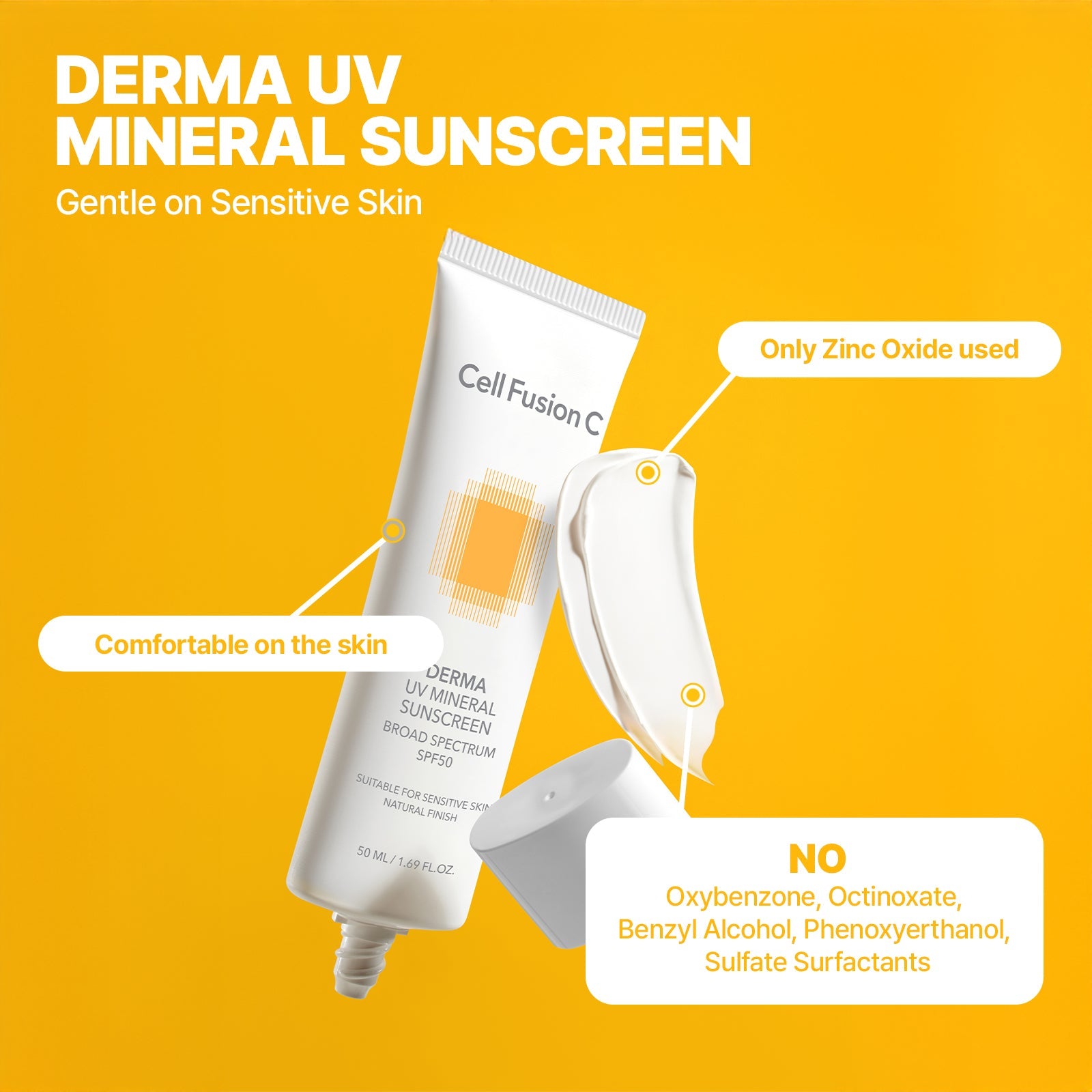 [Cell Fusion C] Derma UV Mineral Sunscreen SPF50+/PA++++ 50ml